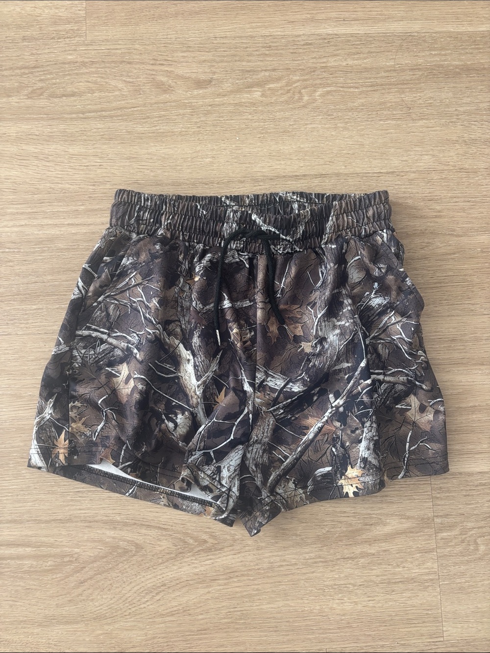 Amazon Women’s Camo Hunting Print Elastic Waist Shorts